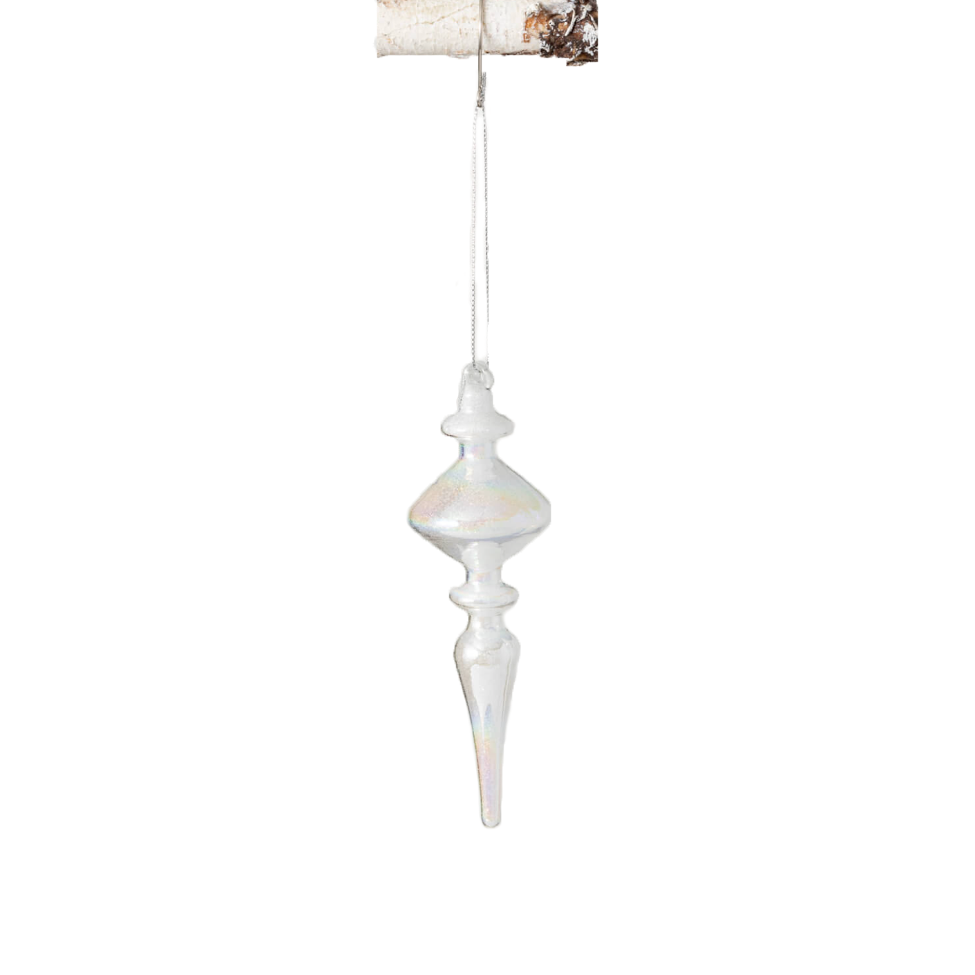 Pearlescent Finial Ornament, Diamond