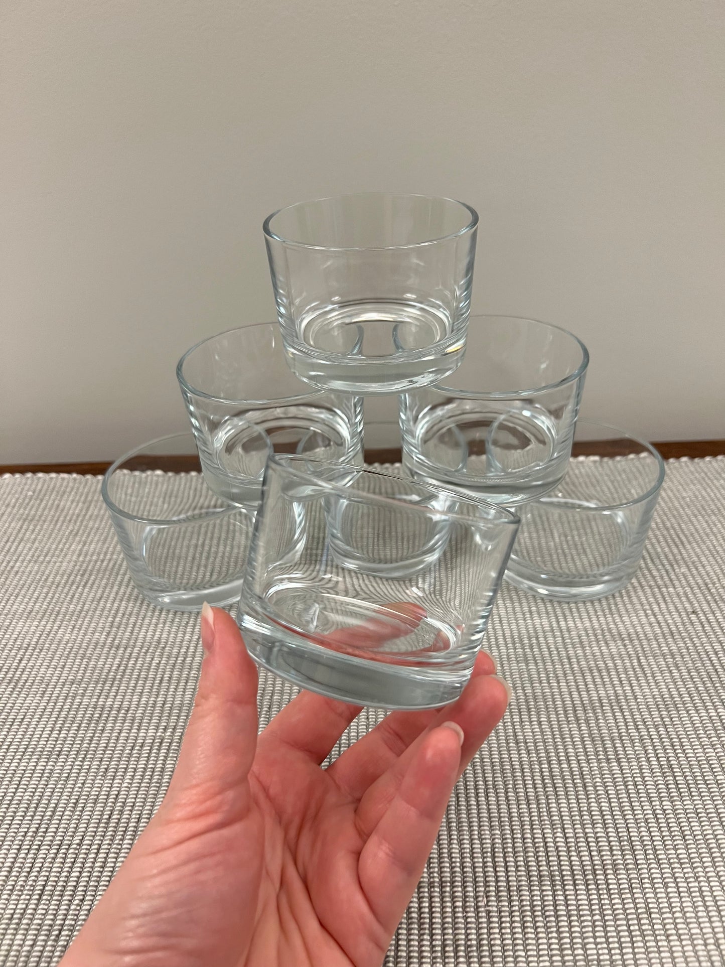 Short Glass Tumblers, Set of 7