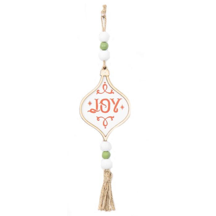 Sentiment Tassel Ornament, Joy