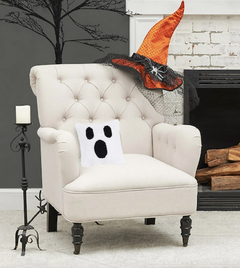 Ghost Face Hooked Pillow