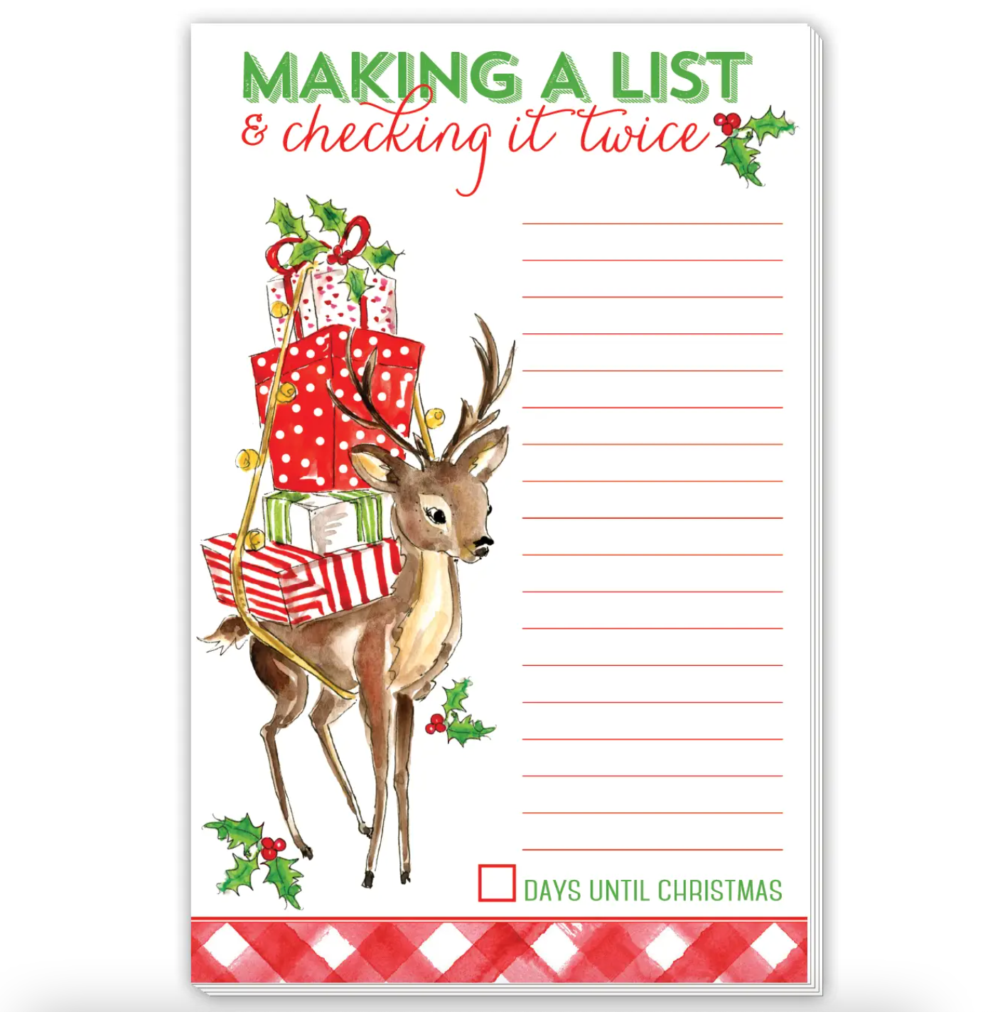 Making A List & Checking It Twice Notepad
