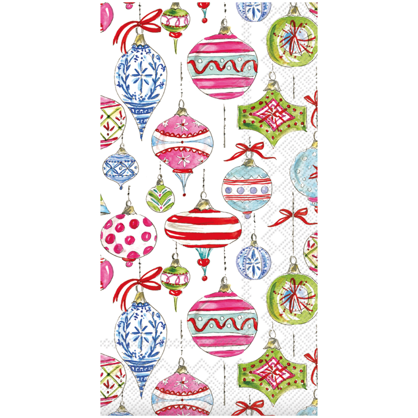 Merry Vintage Ornaments Guest Towels