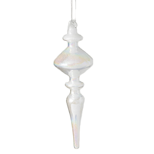 Pearlescent Finial Ornament, Diamond