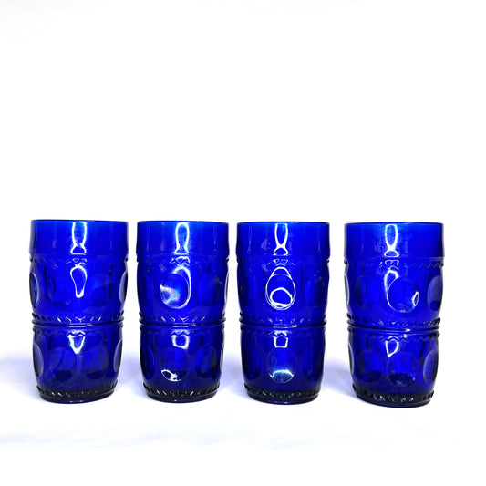 Colony Color Crown, Cobalt Tumbler, Set of 4