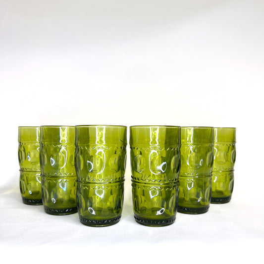 Colony Color Crown, Green Tumbler, Set of 6