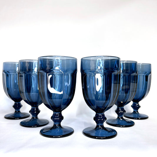 Libby Gilbraltor Dusky Blue, Iced Tea Glasses, Set of 6