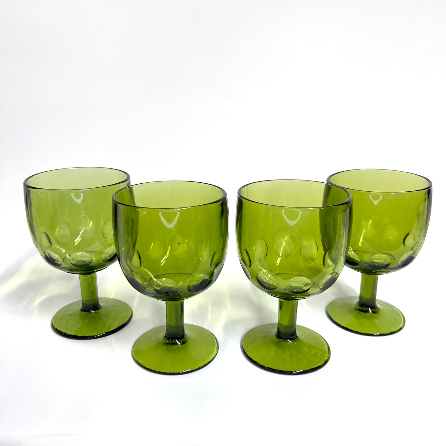 Bartlett Collins, Green Goblets, Set of 4