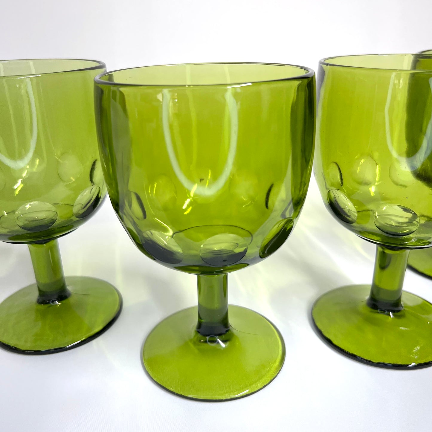 Bartlett Collins, Green Goblets, Set of 4