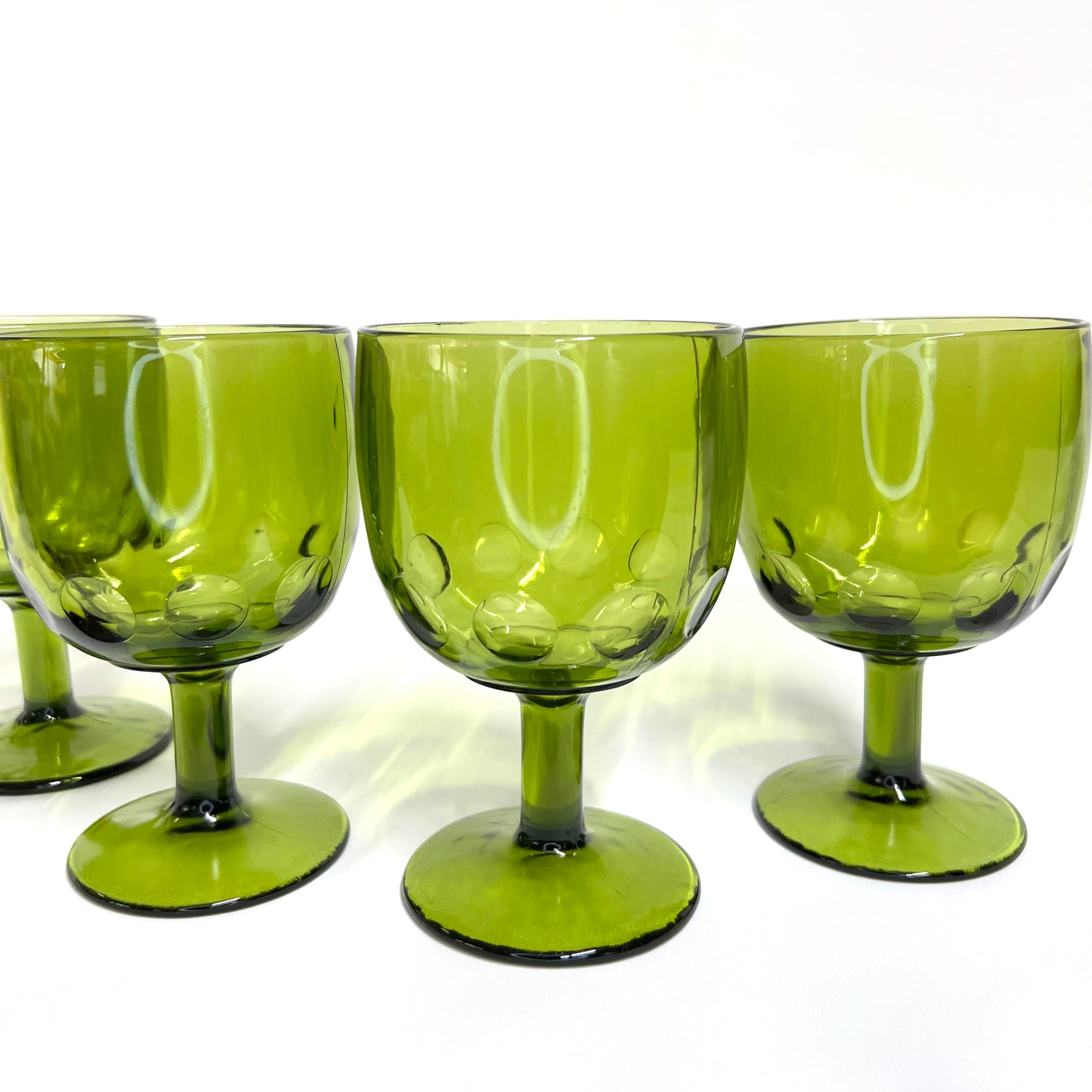 Bartlett Collins, Green Goblets, Set of 4