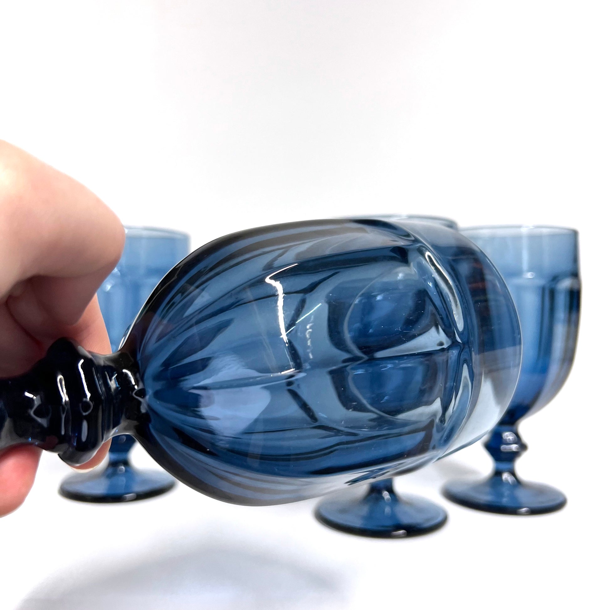 Libby Gilbraltor Dusky Blue, Iced Tea Glasses, Set of 6 – Frances