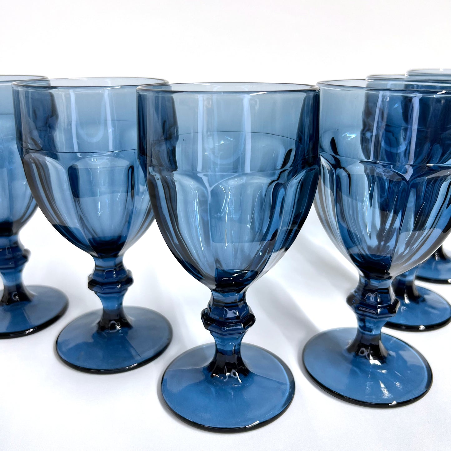 Libby Gilbraltor Dusky Blue, Water Goblets, Set of 6