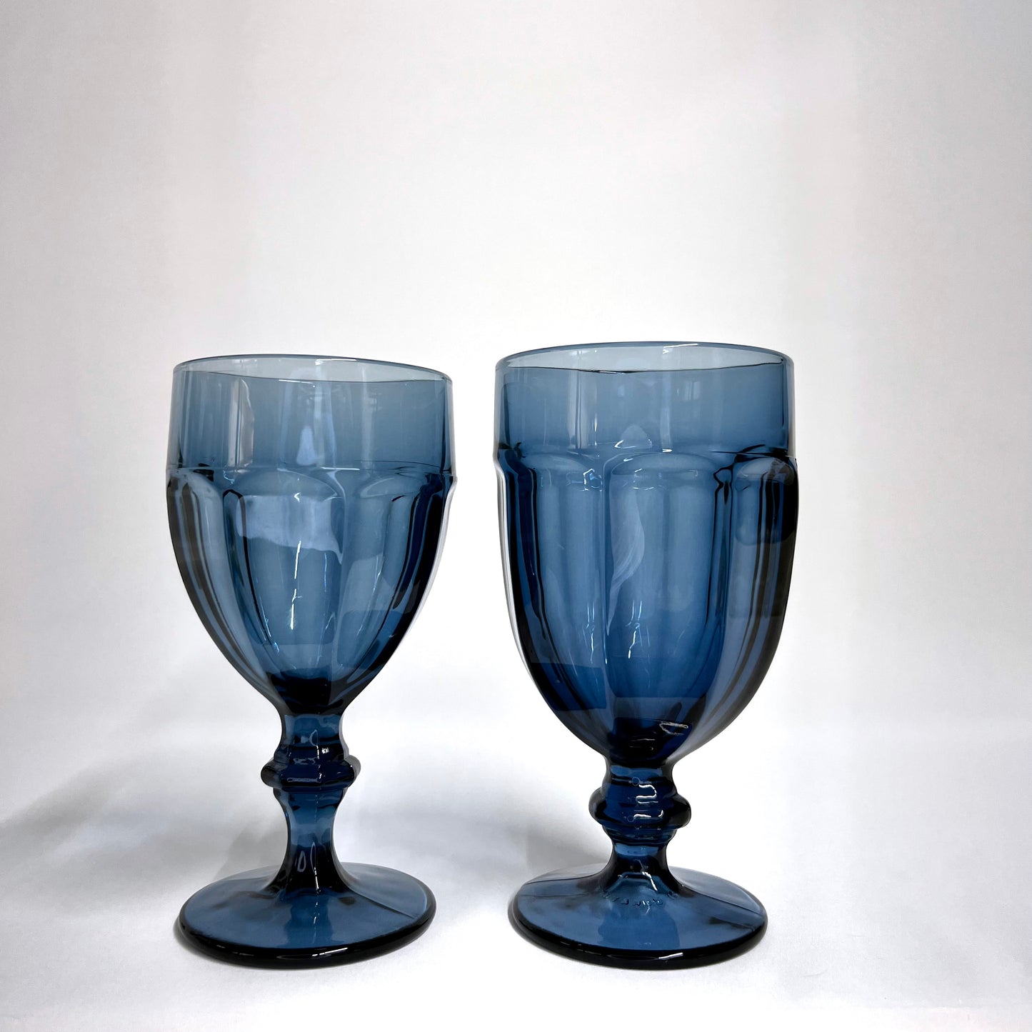 Libby Gilbraltor Dusky Blue, Water Goblets, Set of 6