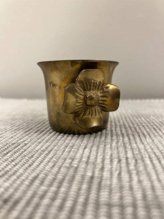 Brass Dogwood Votive Holder