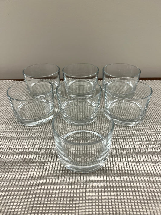 Short Glass Tumblers, Set of 7