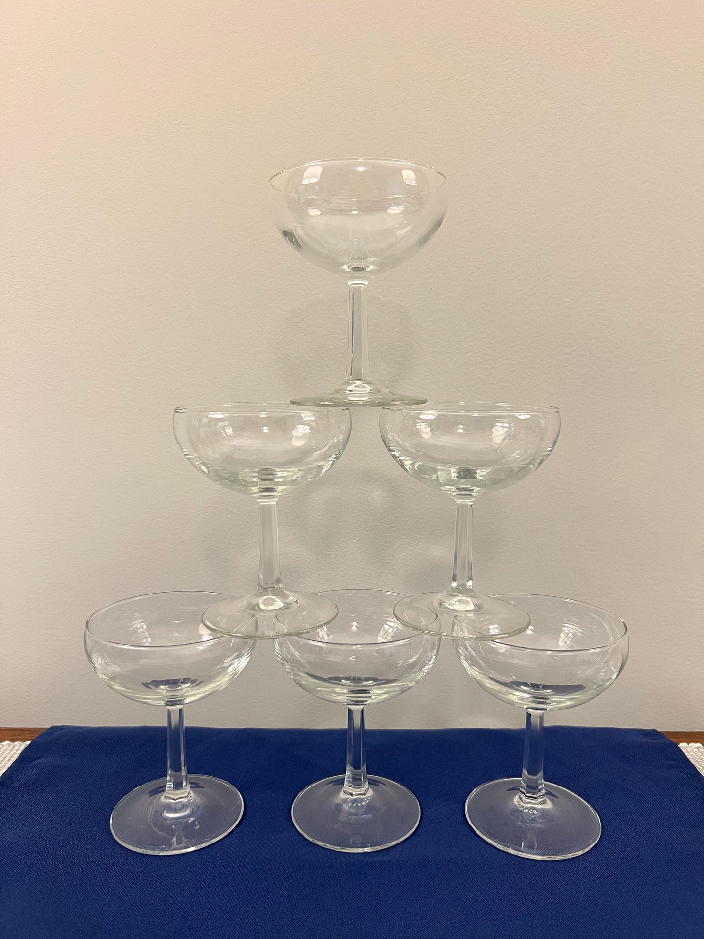 French Coupe Glasses, Set of 6