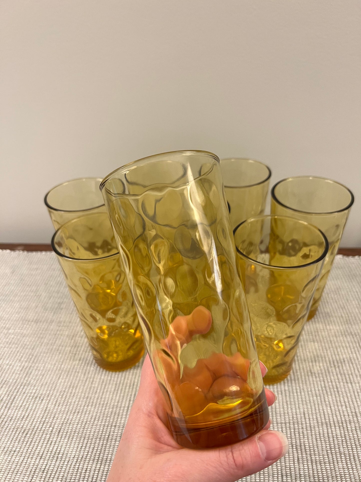 Amber Circle Tumbler, Set of 8