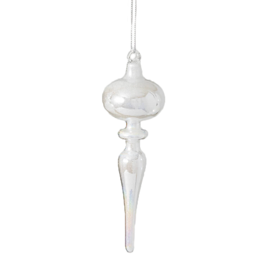 Pearlescent Finial Ornament, Oval