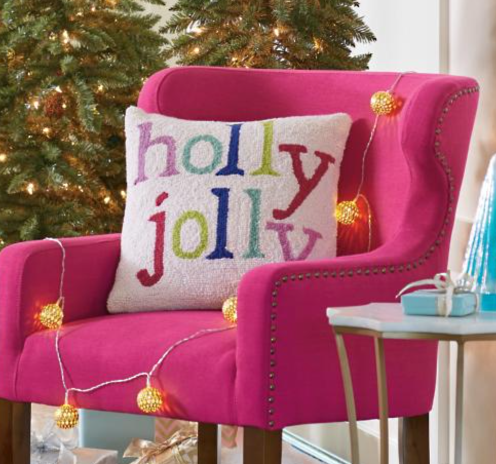 Holly Jolly Hook Pillow