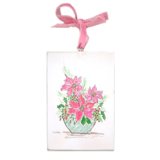 Pink Poinsettia Ornament